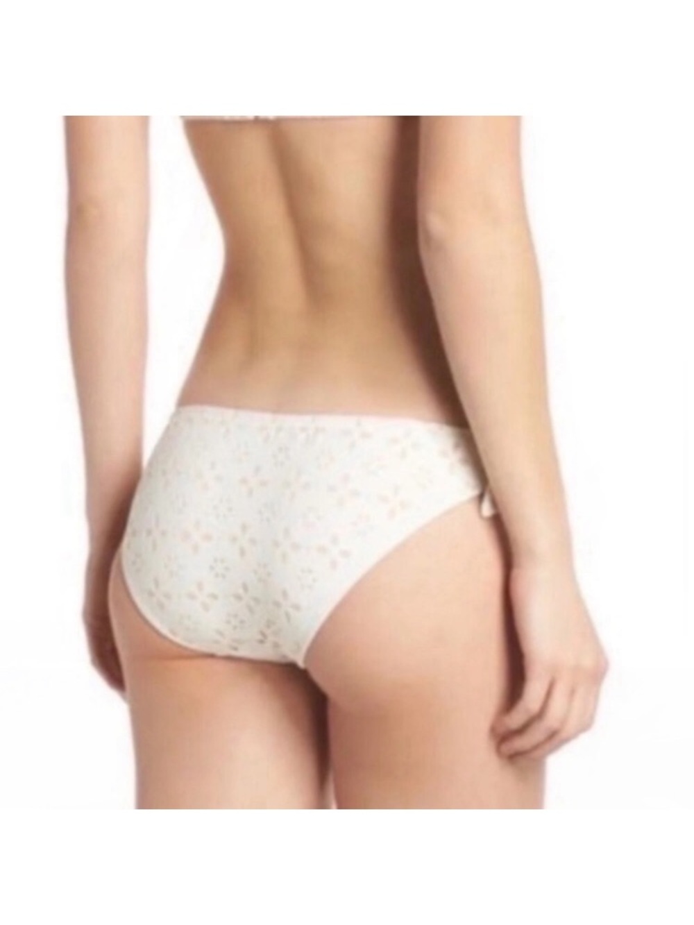J. Crew Women’s White Eyelet Tie-Side Bikini Bottom size M - Picture 3 of 7